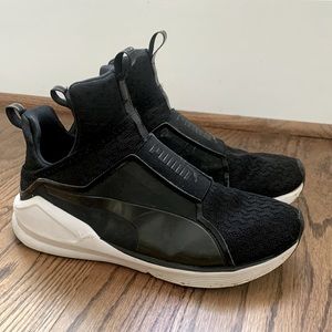 Puma Rihanna Slip on Black Sneakers